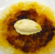 ARROZ CON LECHE Y SORBETE DE YEMA DE HUEVO