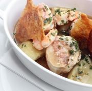 POLLO CON LANGOSTINOS