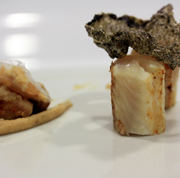 LENGUADO CON MANZANA, MOLLEJAS Y CRUMBLE DE MANZANA