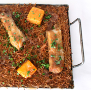 PAELLA DE COSTILLA DE CERDO Y BONIATO